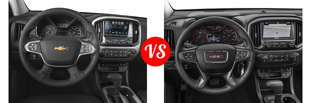 2017 Chevrolet Colorado Pickup 4WD ZR2 vs. 2017 GMC Canyon Pickup 2WD SLE / 2WD SLT - Dashboard Comparison