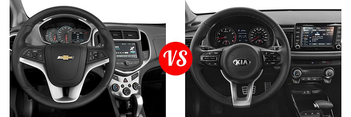 2018 Chevrolet Sonic Sedan LS / LT / Premier vs. 2018 Kia Rio Sedan EX / LX / S - Dashboard Comparison