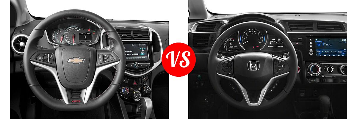 2018 Chevrolet Sonic Hatchback LT / Premier vs. 2018 Honda Fit Hatchback EX-L - Dashboard Comparison