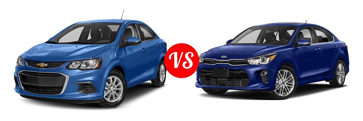 2018 Chevrolet Sonic Sedan LS / LT / Premier vs. 2018 Kia Rio Sedan EX / LX / S - Front Left Comparison