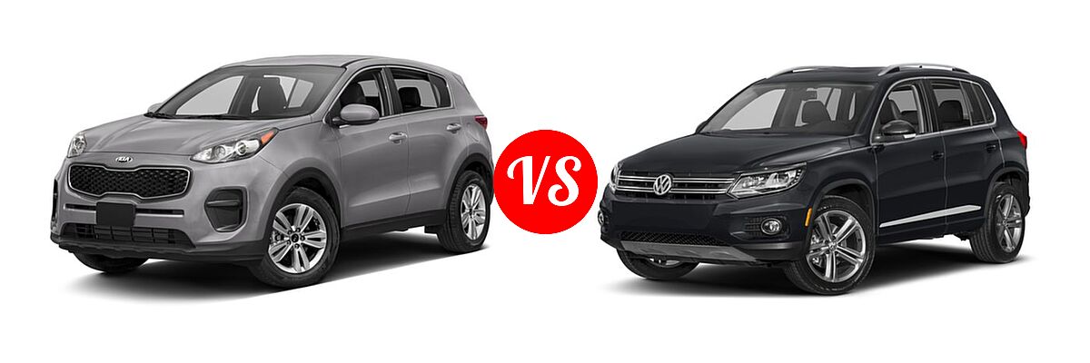 2017 Kia Sportage SUV LX vs. 2017 Volkswagen Tiguan SUV Sport - Front Left Comparison