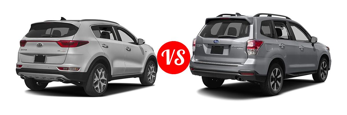 2017 Kia Sportage SUV SX Turbo vs. 2017 Subaru Forester SUV Limited - Rear Right Comparison