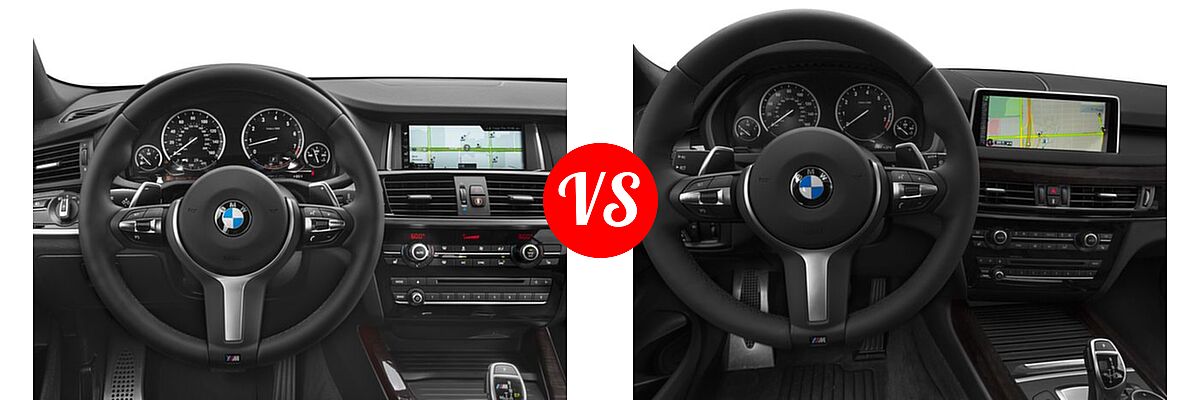 2016 BMW X4 M40i SUV M40i vs. 2016 BMW X5 SUV Diesel xDrive35d - Dashboard Comparison