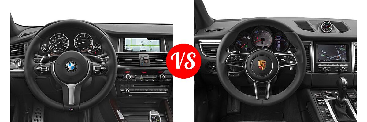 2016 BMW X4 M40i SUV M40i vs. 2016 Porsche Macan SUV S / Turbo - Dashboard Comparison