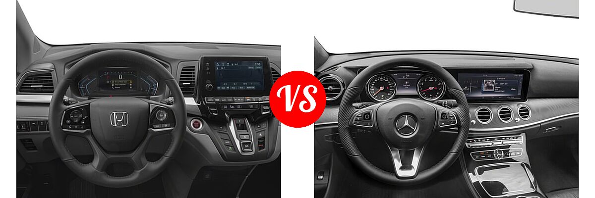 2018 Honda Odyssey Minivan EX-L vs. 2017 Mercedes-Benz E-Class Wagon E 400 Sport - Dashboard Comparison