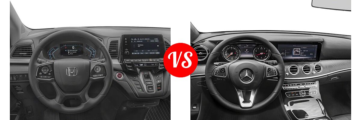 2018 Honda Odyssey Minivan EX-L vs. 2017 Mercedes-Benz E-Class Wagon E 400 Sport - Dashboard Comparison