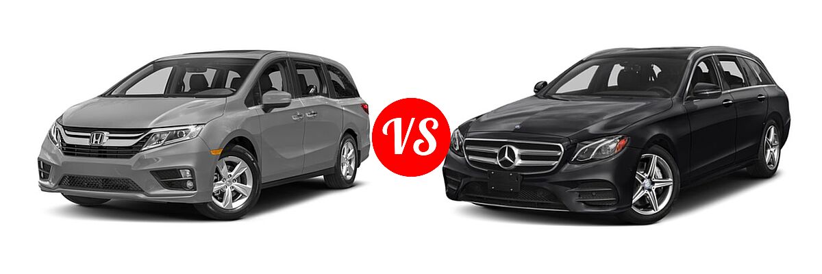 2018 Honda Odyssey Minivan EX-L vs. 2017 Mercedes-Benz E-Class Wagon E 400 Luxury - Front Left Comparison