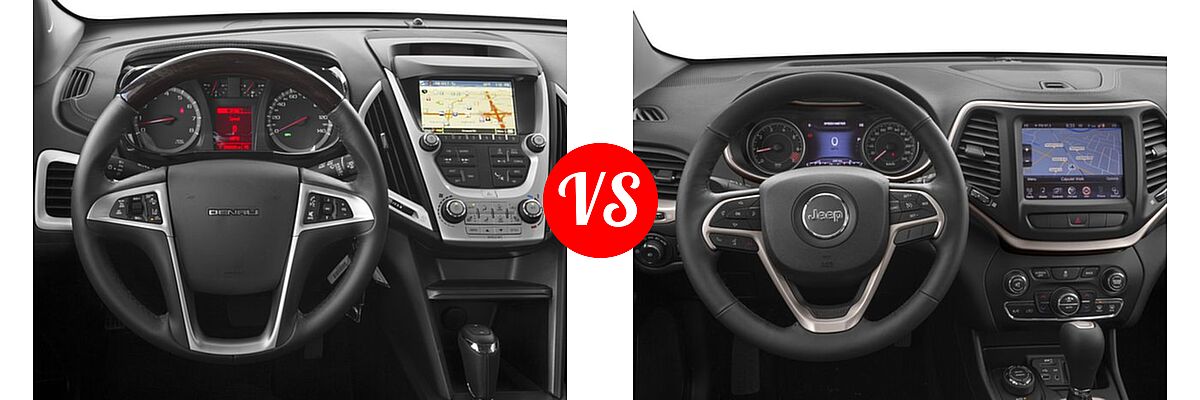 2016 GMC Terrain SUV Denali vs. 2016 Jeep Cherokee SUV Limited - Dashboard Comparison