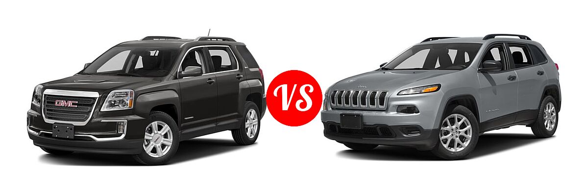 2016 GMC Terrain SUV SL vs. 2016 Jeep Cherokee SUV Sport - Front Left Comparison