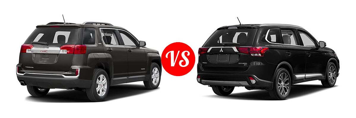 2016 GMC Terrain SUV SL vs. 2016 Mitsubishi Outlander SUV GT - Rear Right Comparison