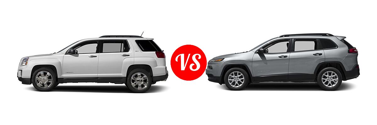 2016 GMC Terrain SUV SLT vs. 2016 Jeep Cherokee SUV Sport - Side Comparison