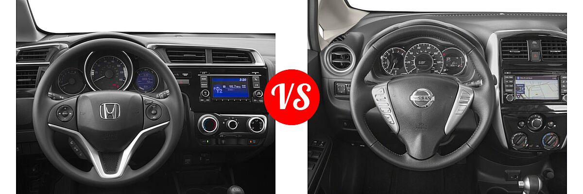 2017 Honda Fit Hatchback LX vs. 2017 Nissan Versa Note Hatchback SL - Dashboard Comparison