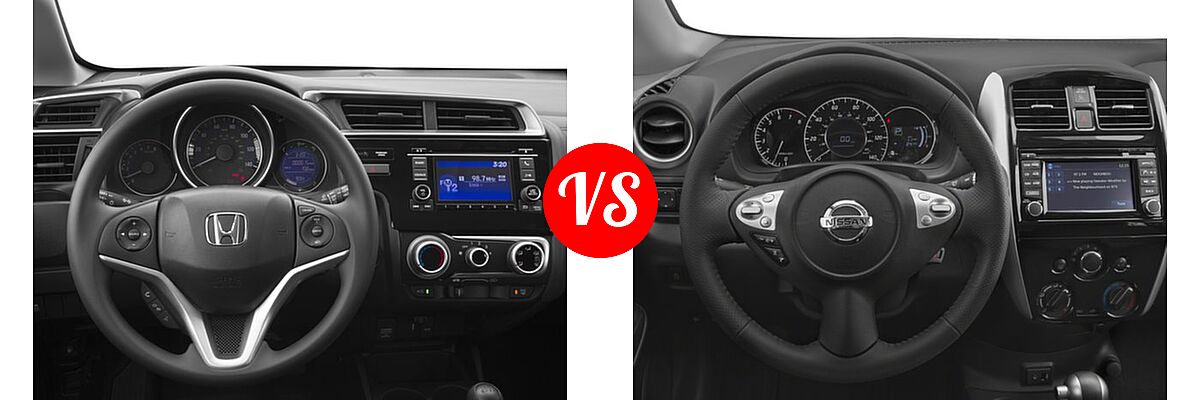 2017 Honda Fit Hatchback LX vs. 2017 Nissan Versa Note Hatchback SR - Dashboard Comparison