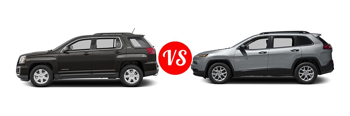 2016 GMC Terrain SUV SL vs. 2016 Jeep Cherokee SUV Sport - Side Comparison