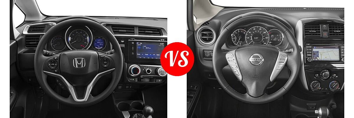 2017 Honda Fit Hatchback EX vs. 2017 Nissan Versa Note Hatchback SL - Dashboard Comparison