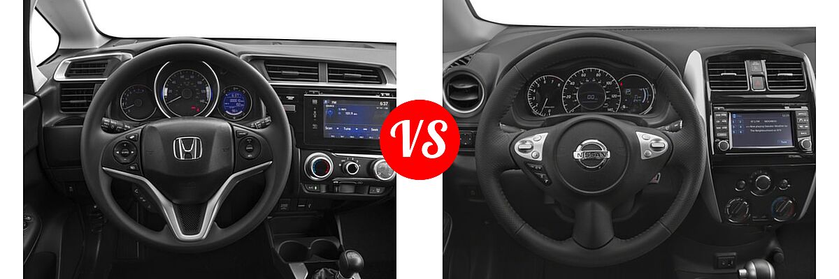 2017 Honda Fit Hatchback EX vs. 2017 Nissan Versa Note Hatchback SR - Dashboard Comparison