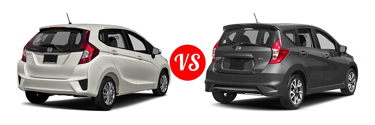 2017 Honda Fit Hatchback LX vs. 2017 Nissan Versa Note Hatchback SR - Rear Right Comparison