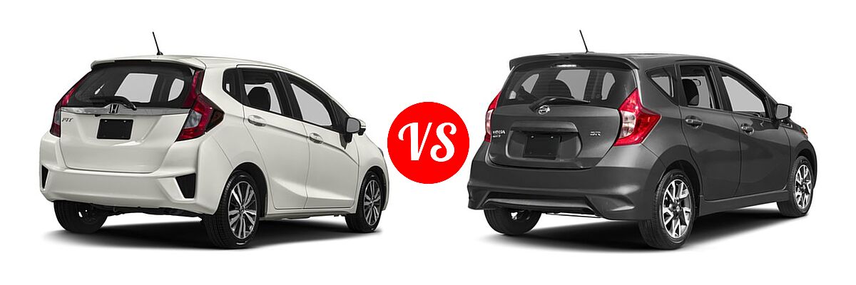 2017 Honda Fit Hatchback EX vs. 2017 Nissan Versa Note Hatchback SR - Rear Right Comparison