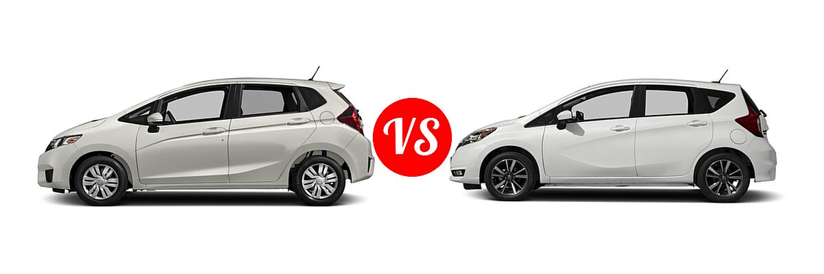 2017 Honda Fit Hatchback LX vs. 2017 Nissan Versa Note Hatchback SL - Side Comparison