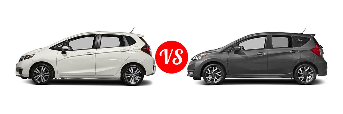 2017 Honda Fit Hatchback EX vs. 2017 Nissan Versa Note Hatchback SR - Side Comparison