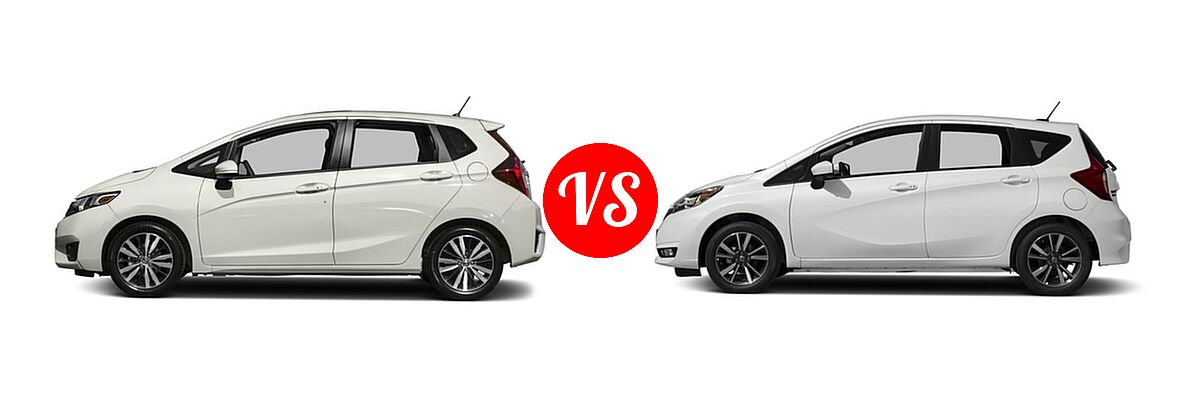 2017 Honda Fit Hatchback EX vs. 2017 Nissan Versa Note Hatchback SL - Side Comparison