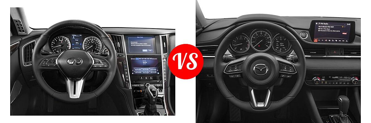 2018 Infiniti Q50 Sedan 2.0t LUXE / 2.0t PURE / 3.0t LUXE vs. 2018 Mazda 6 Sedan Sport - Dashboard Comparison