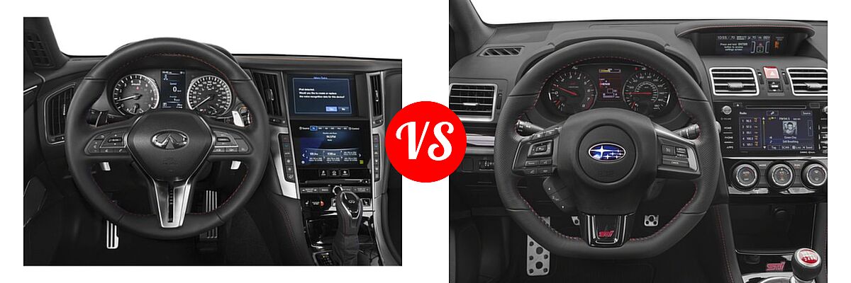 2018 Infiniti Q50 Sedan 3.0t SPORT vs. 2018 Subaru WRX STI Sedan STI - Dashboard Comparison