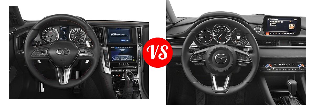 2018 Infiniti Q50 Sedan 3.0t SPORT vs. 2018 Mazda 6 Sedan Grand Touring / Grand Touring Reserve / Signature - Dashboard Comparison