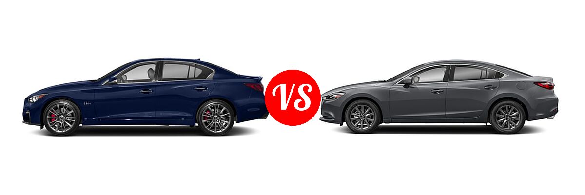 2018 Infiniti Q50 Sedan 3.0t SPORT vs. 2018 Mazda 6 Sedan Sport - Side Comparison