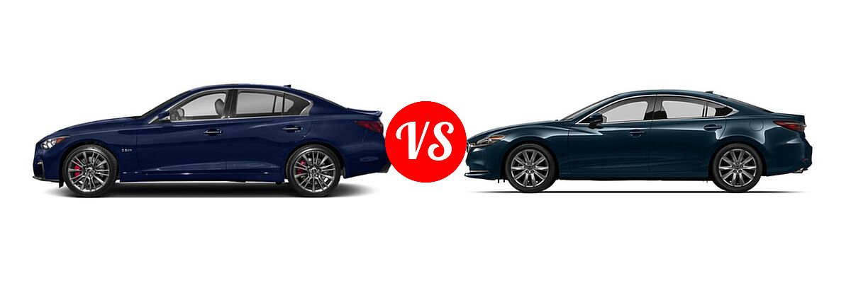2018 Infiniti Q50 Sedan 3.0t SPORT vs. 2018 Mazda 6 Sedan Touring - Side Comparison