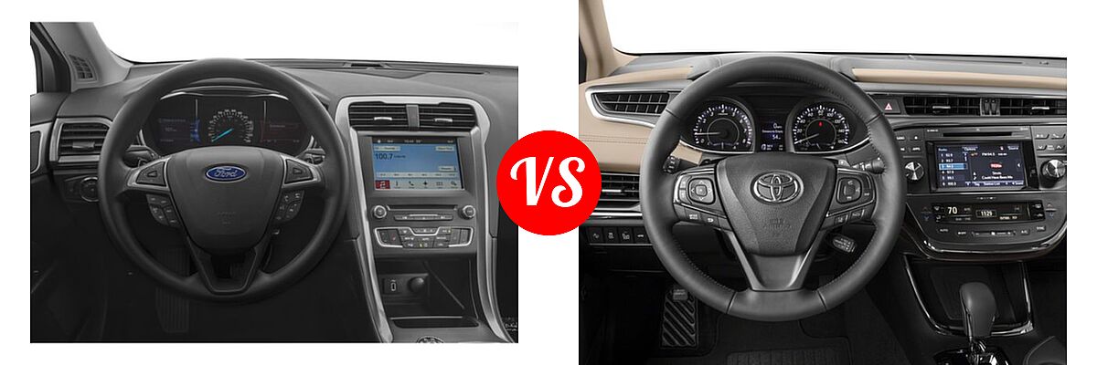 2018 Ford Fusion Sedan SE vs. 2018 Toyota Avalon Sedan Limited - Dashboard Comparison