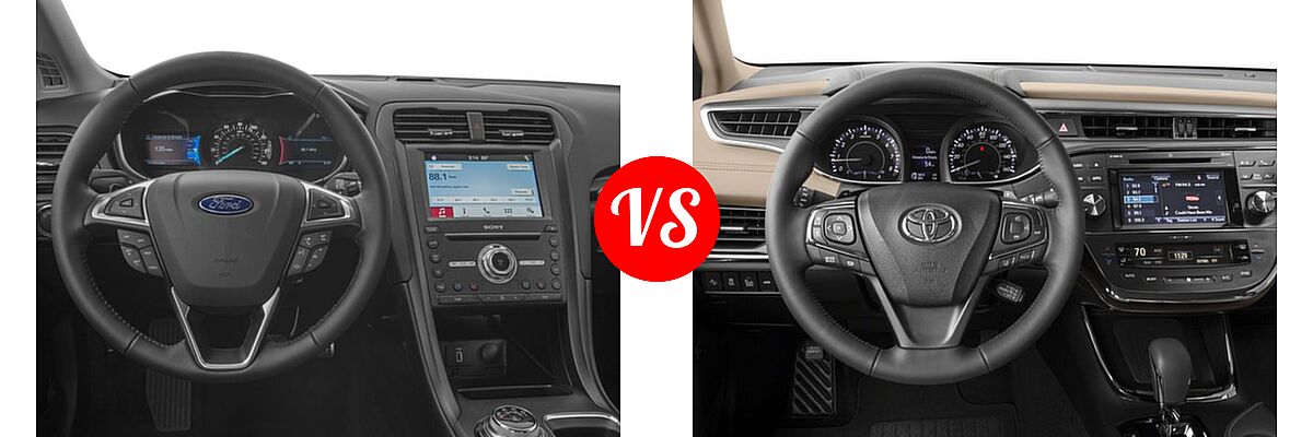 2018 Ford Fusion Sedan Titanium vs. 2018 Toyota Avalon Sedan Limited - Dashboard Comparison