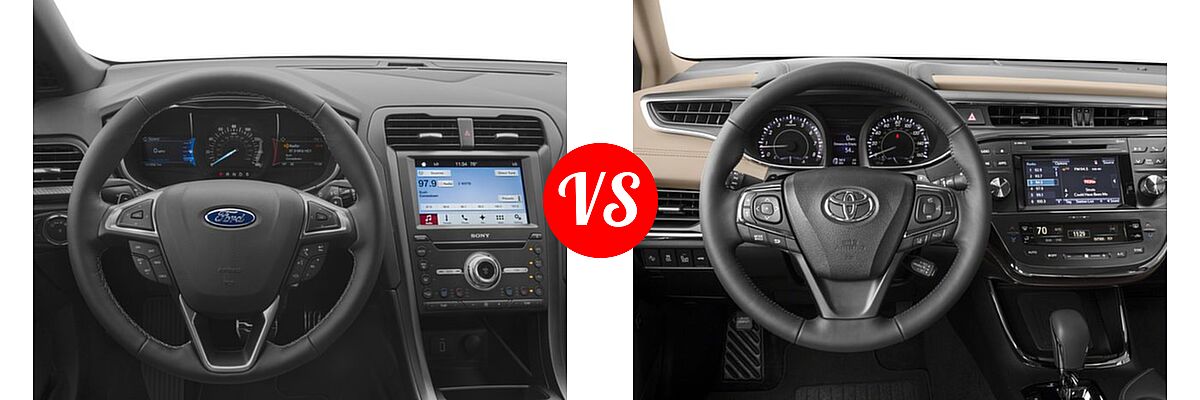 2018 Ford Fusion Sedan Sport vs. 2018 Toyota Avalon Sedan Limited - Dashboard Comparison