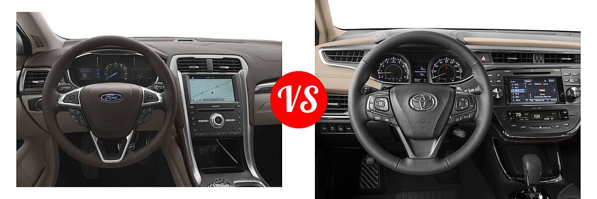 2018 Ford Fusion Sedan Platinum vs. 2018 Toyota Avalon Sedan Limited - Dashboard Comparison