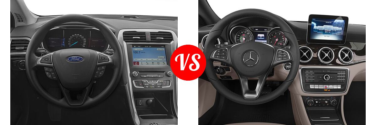 2018 Ford Fusion Sedan S / SE vs. 2018 Mercedes-Benz CLA-Class Sedan CLA 250 - Dashboard Comparison