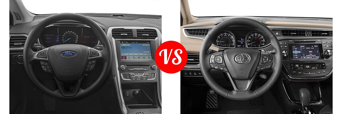 2018 Ford Fusion Sedan S / SE vs. 2018 Toyota Avalon Sedan Limited - Dashboard Comparison