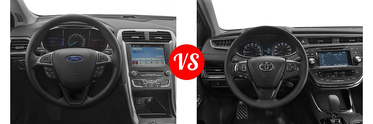 2018 Ford Fusion Sedan S / SE vs. 2018 Toyota Avalon Sedan Touring / XLE / XLE Plus / XLE Premium - Dashboard Comparison