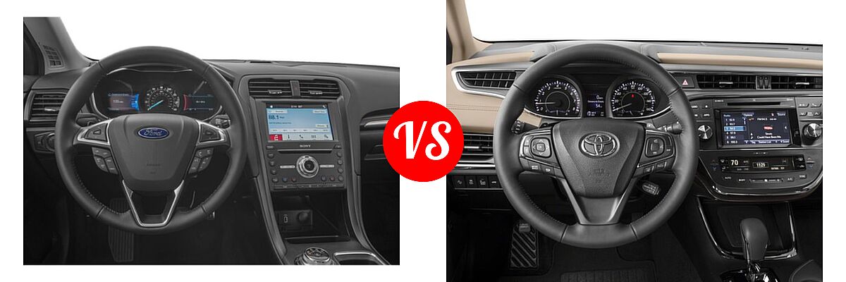 2018 Ford Fusion Sedan Titanium vs. 2018 Toyota Avalon Sedan Limited - Dashboard Comparison