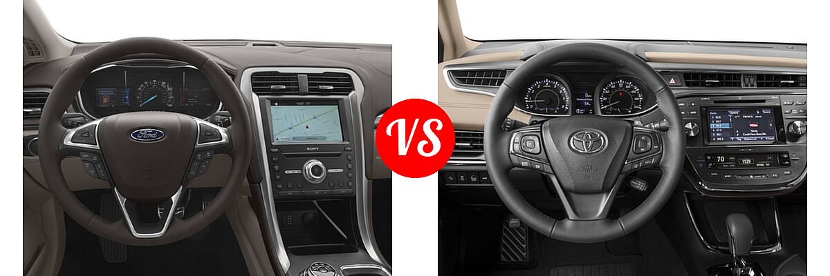 2018 Ford Fusion Sedan Platinum vs. 2018 Toyota Avalon Sedan Limited - Dashboard Comparison