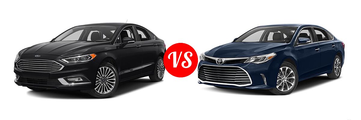 2018 Ford Fusion Sedan Titanium vs. 2018 Toyota Avalon Sedan Touring / XLE / XLE Plus / XLE Premium - Front Left Comparison