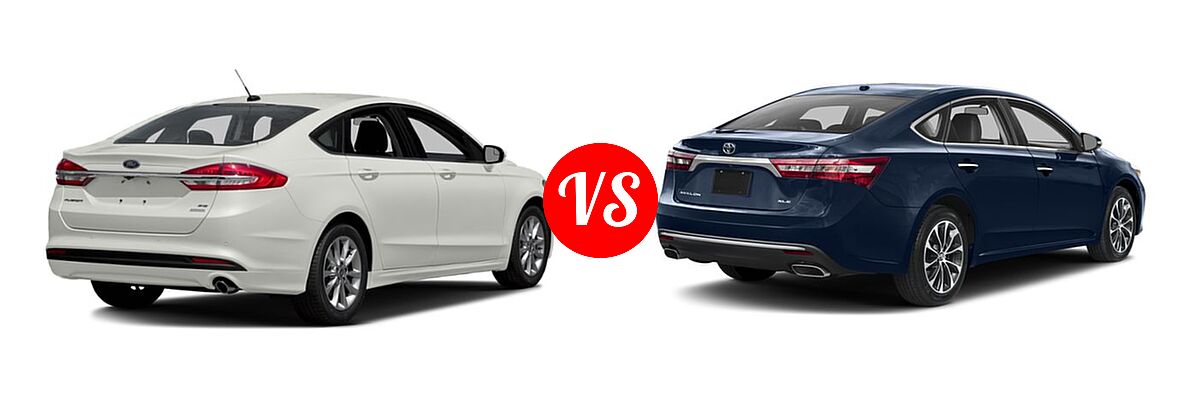 2018 Ford Fusion Sedan SE vs. 2018 Toyota Avalon Sedan Touring / XLE / XLE Plus / XLE Premium - Rear Right Comparison