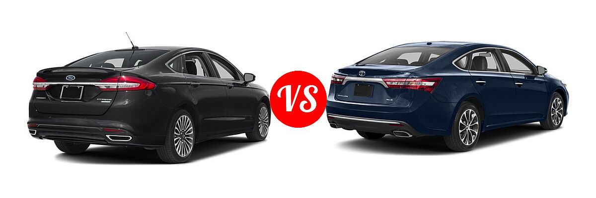 2018 Ford Fusion Sedan Titanium vs. 2018 Toyota Avalon Sedan Touring / XLE / XLE Plus / XLE Premium - Rear Right Comparison