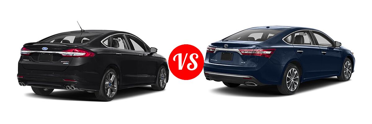 2018 Ford Fusion Sedan Sport vs. 2018 Toyota Avalon Sedan Touring / XLE / XLE Plus / XLE Premium - Rear Right Comparison