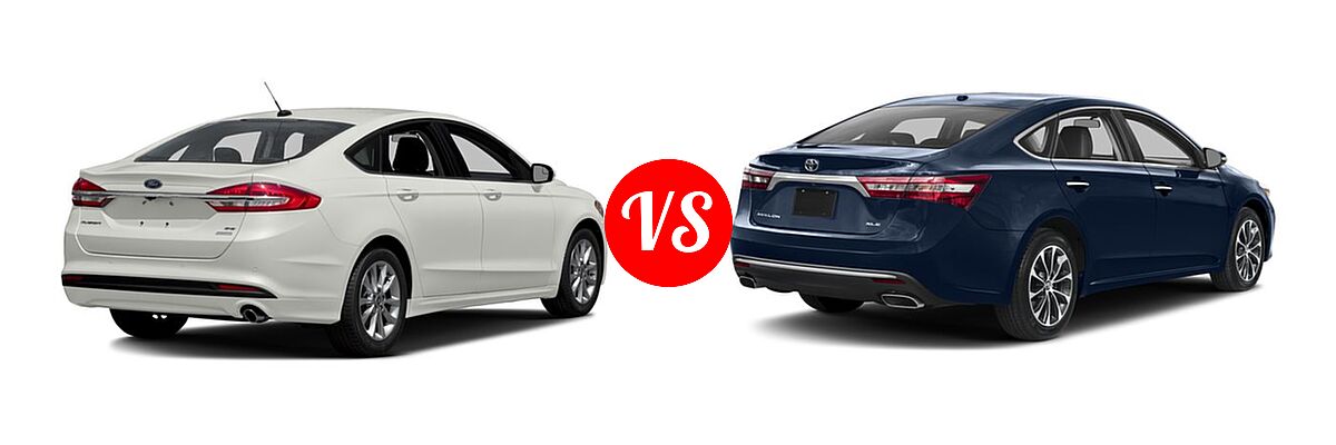 2018 Ford Fusion Sedan S / SE vs. 2018 Toyota Avalon Sedan Touring / XLE / XLE Plus / XLE Premium - Rear Right Comparison