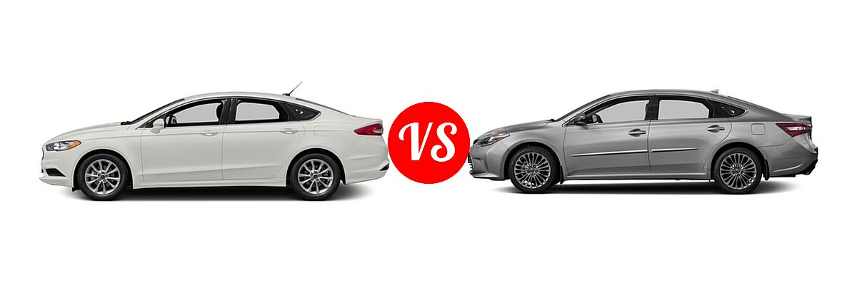 2018 Ford Fusion Sedan S / SE vs. 2018 Toyota Avalon Sedan Limited - Side Comparison