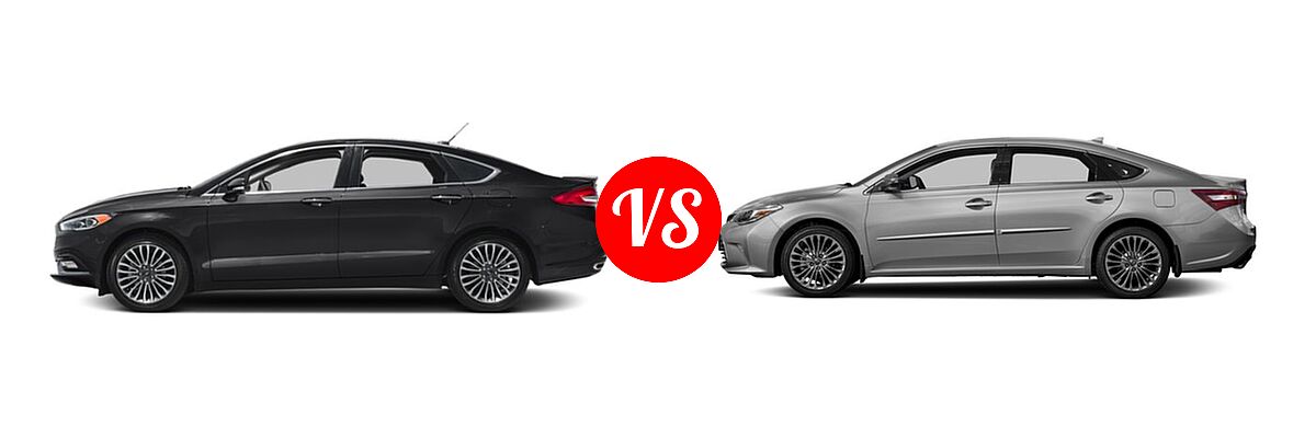 2018 Ford Fusion Sedan Titanium vs. 2018 Toyota Avalon Sedan Limited - Side Comparison