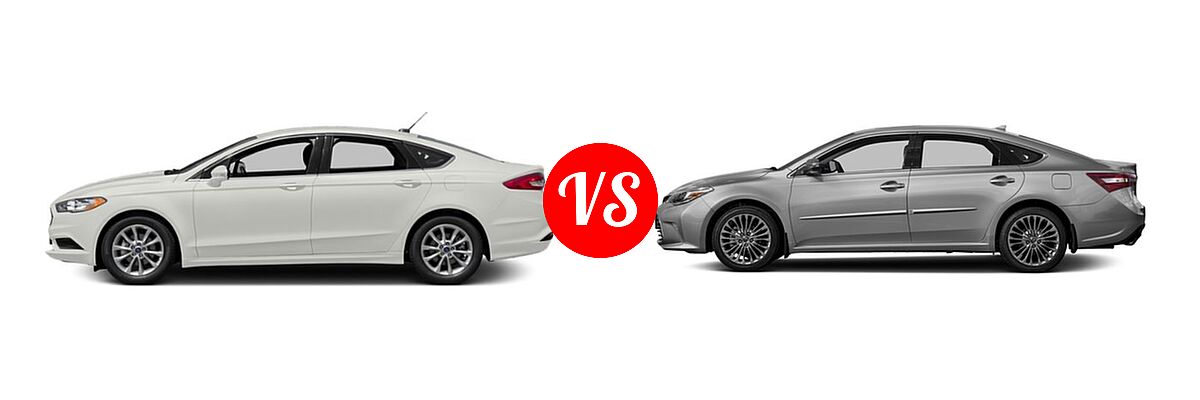 2018 Ford Fusion Sedan SE vs. 2018 Toyota Avalon Sedan Limited - Side Comparison