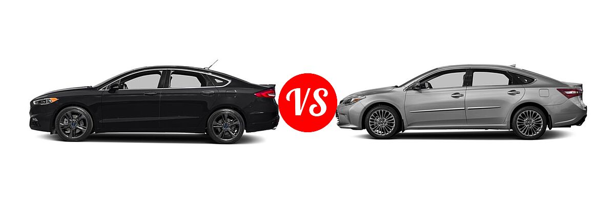 2018 Ford Fusion Sedan Sport vs. 2018 Toyota Avalon Sedan Limited - Side Comparison