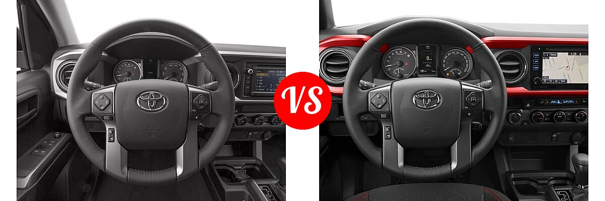 2016 Toyota Tacoma Pickup SR5 vs. 2016 Toyota Tacoma Pickup TRD Off Road - Dashboard Comparison