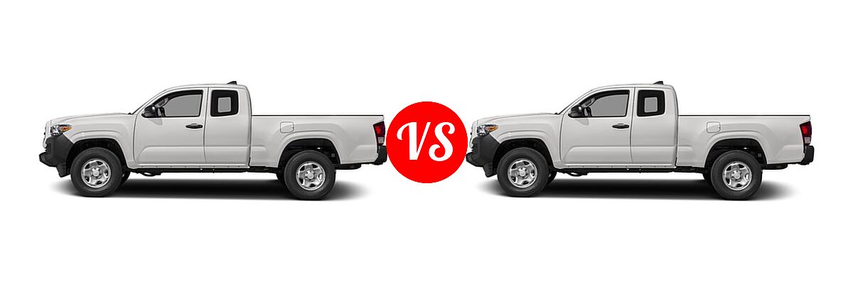 2016 Toyota Tacoma Pickup SR vs. 2016 Toyota Tacoma Pickup SR - Side Comparison